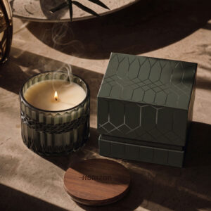 Horizon Glass Candle with Acacia Wood Lid