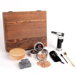 Cocktail Smoker Gun Wooden Gift Set