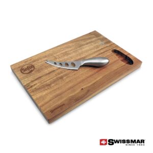 Swissmar Acacia Cutting Board and Cheese Knife Set