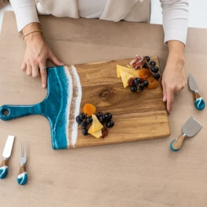 Acacia Cheese Board - Resin Backing